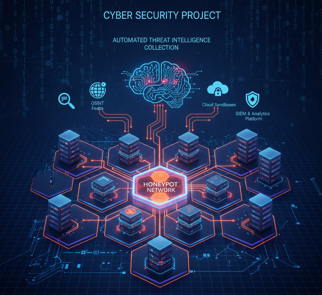 Honeypot Network with Automated Threat Intelligence Collection